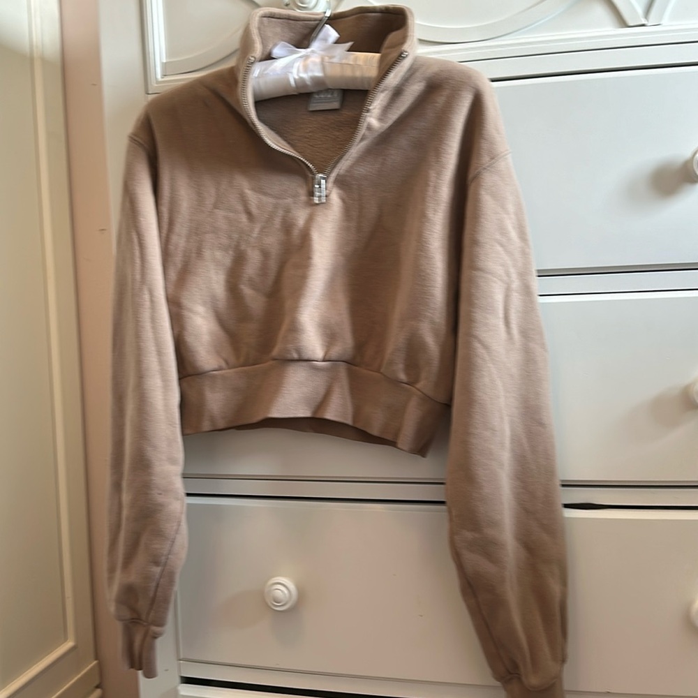 TNA Cropped Sweatfleece Sweater